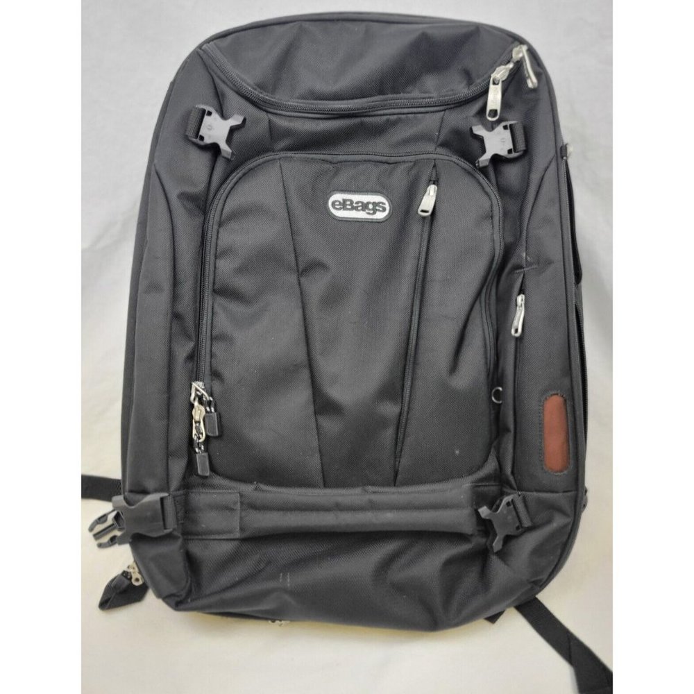 eBags Professional Slim Laptop Backpack - Solid Black -